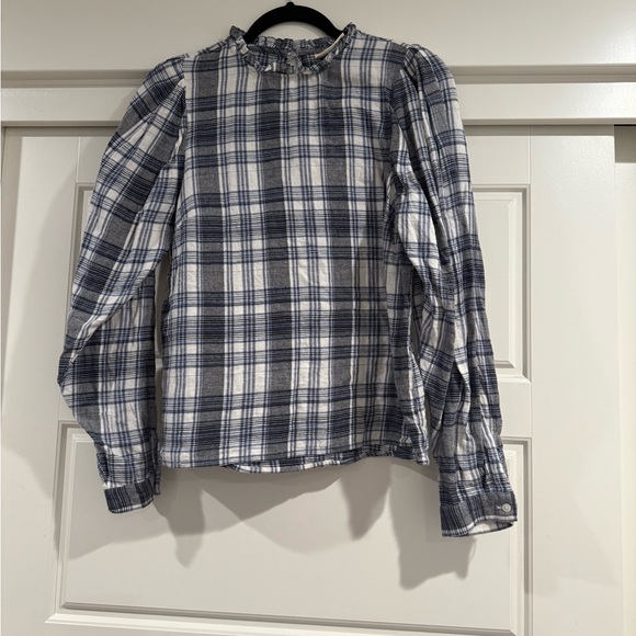 5/$25 Universal Thread Blue and White Plaid Shirt GUC - Picture 1 of 1